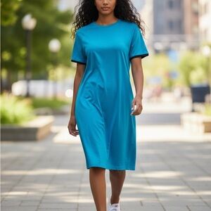 Elegant Blue Midi Dress